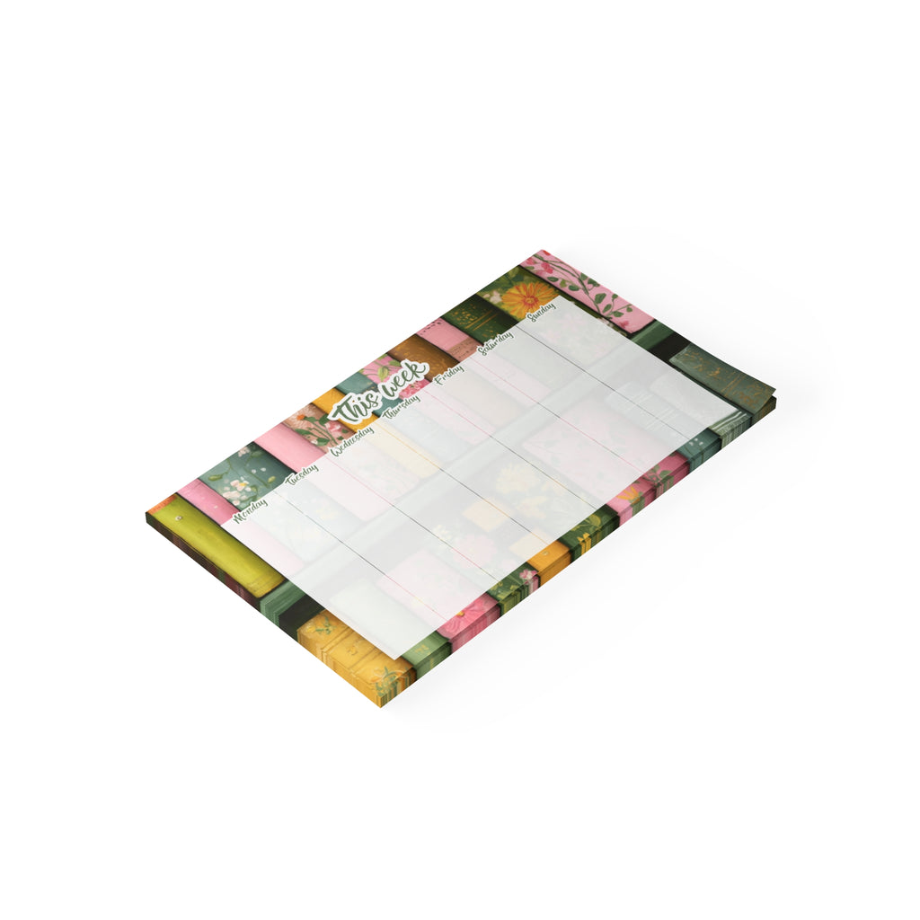 Bookshelf Weekly Planner 10x6 Post-it Note Pad