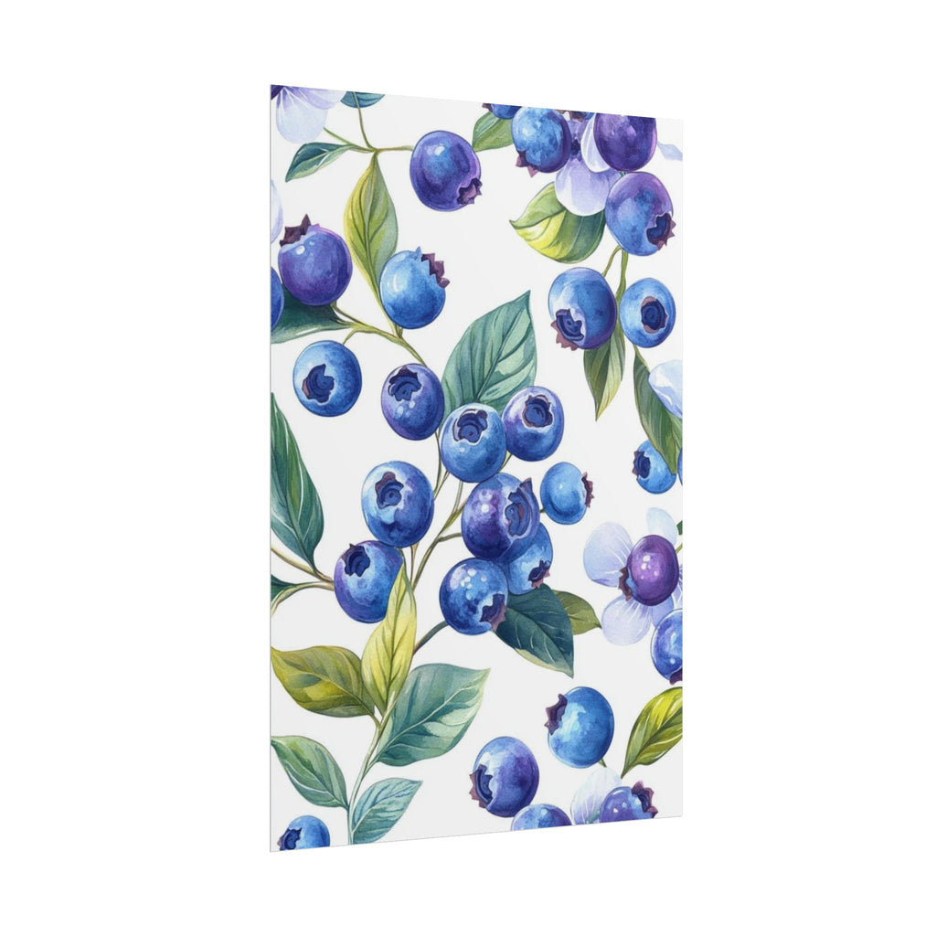 Watercolor Blueberries Unframed Poster