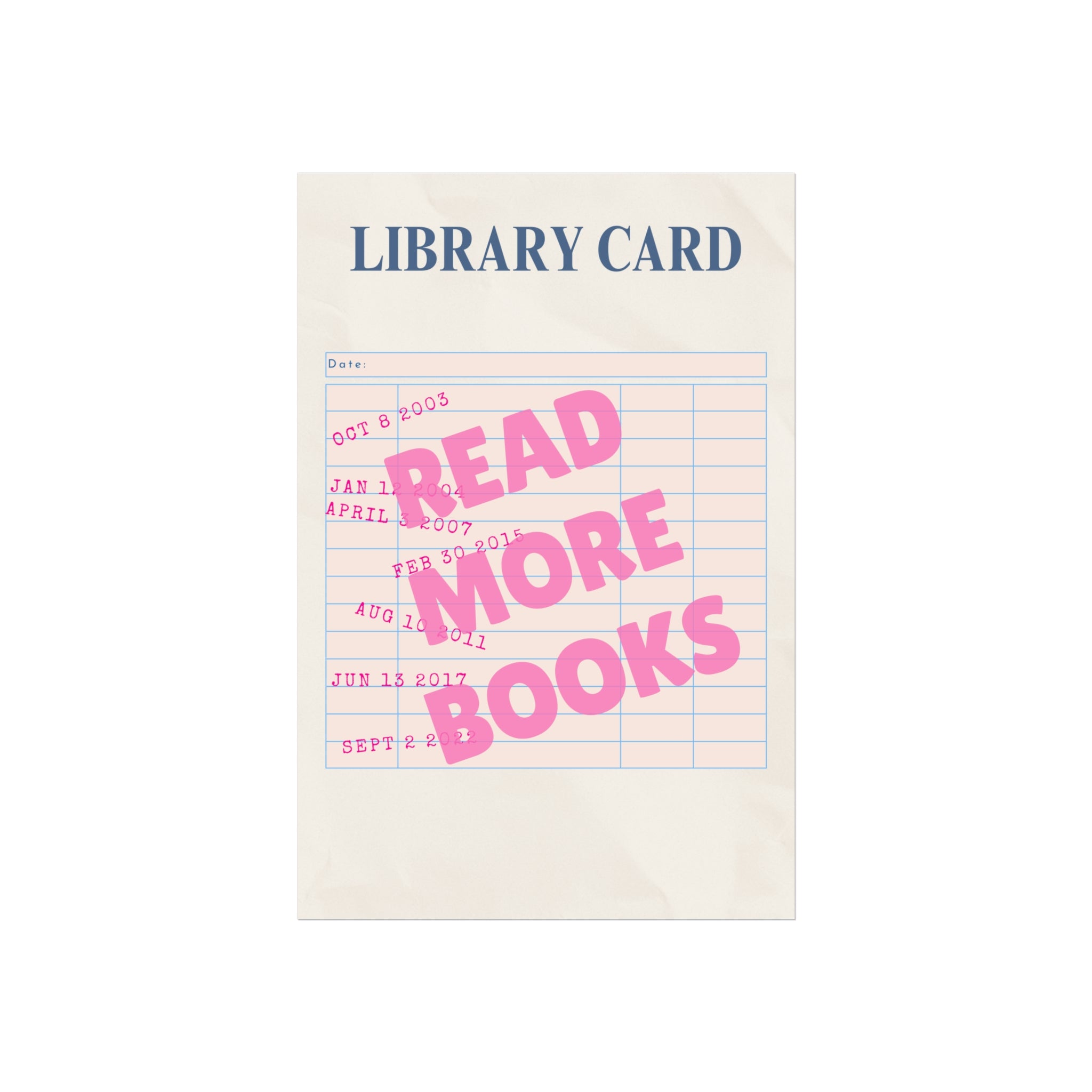 Library Card Unframed Poster