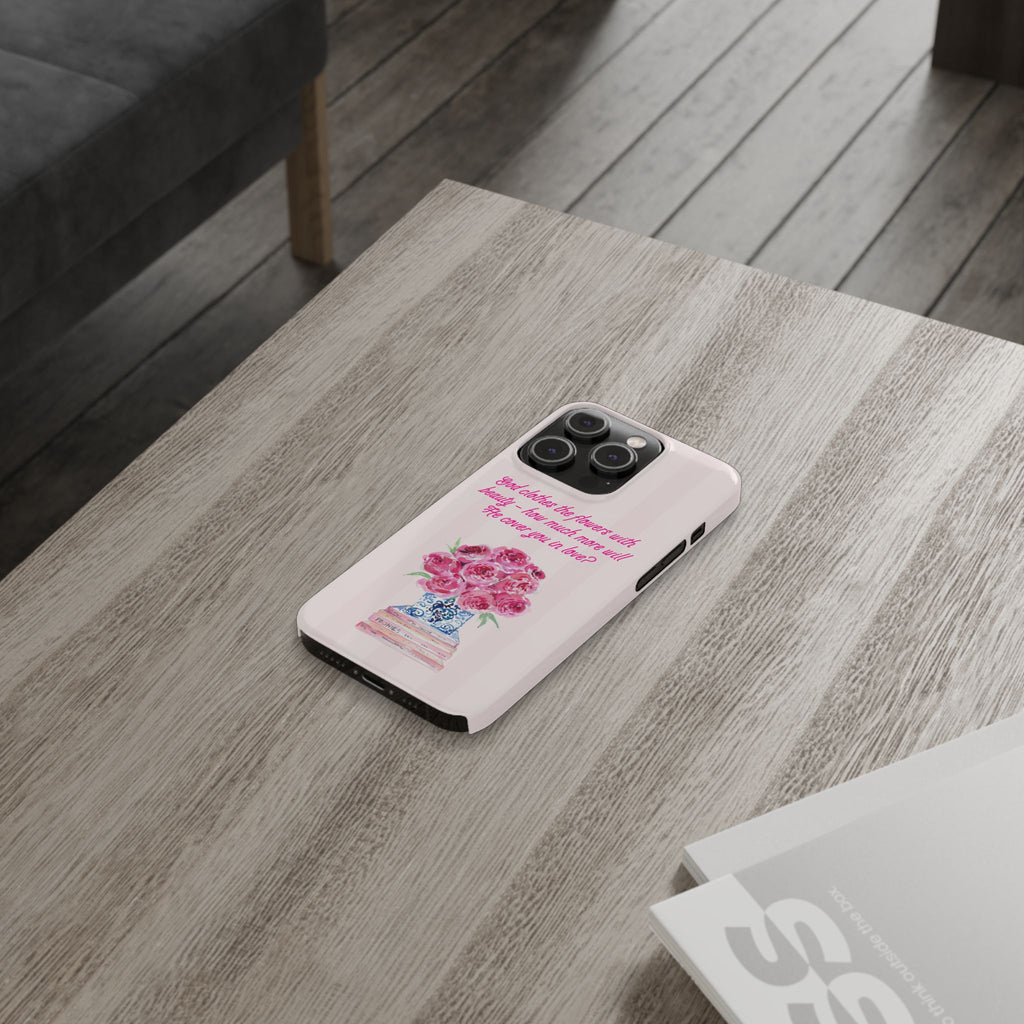 God Clothes The Flowers In Beauty Calling iPhone Case