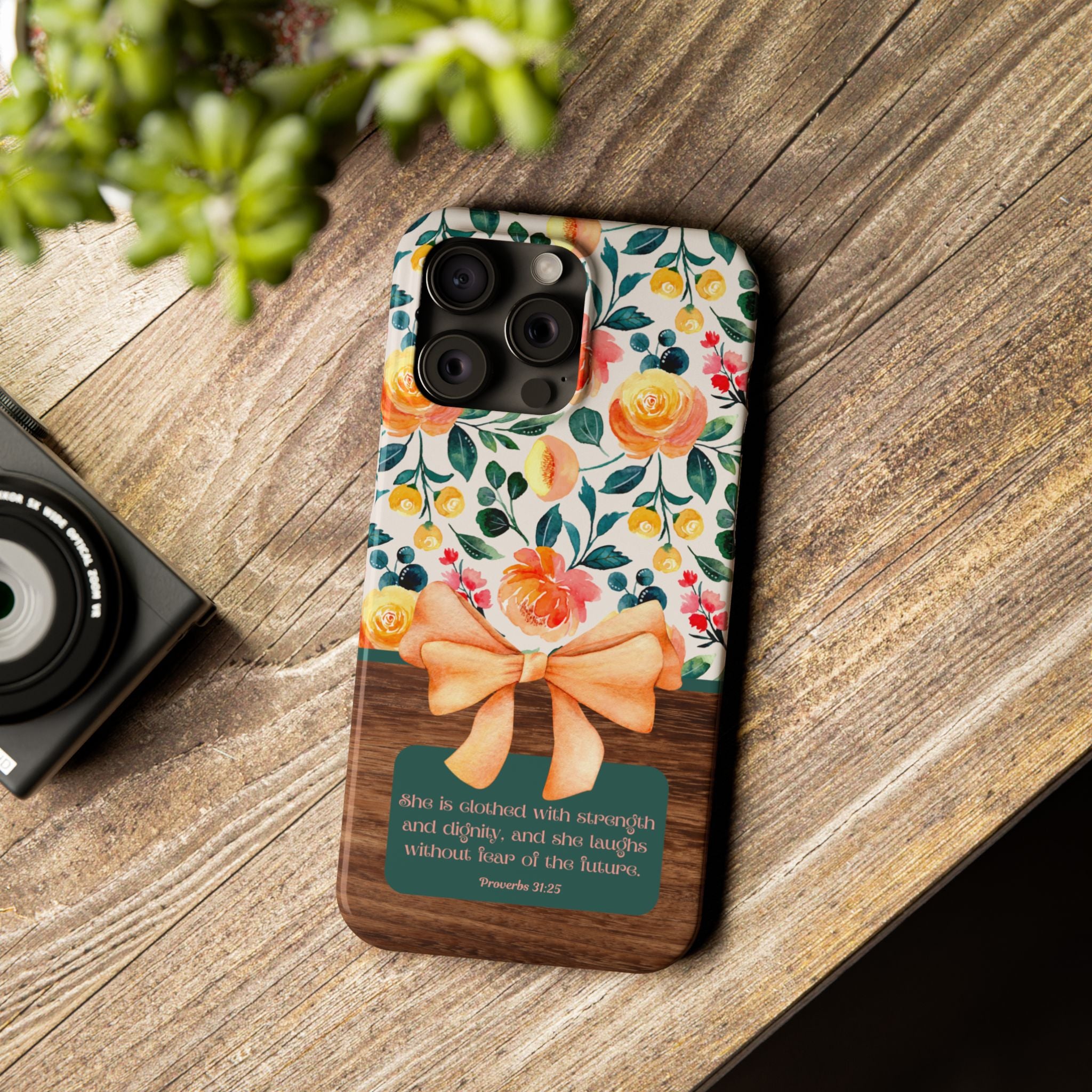 She Is Clothed With Strength & Dignity iPhone Case