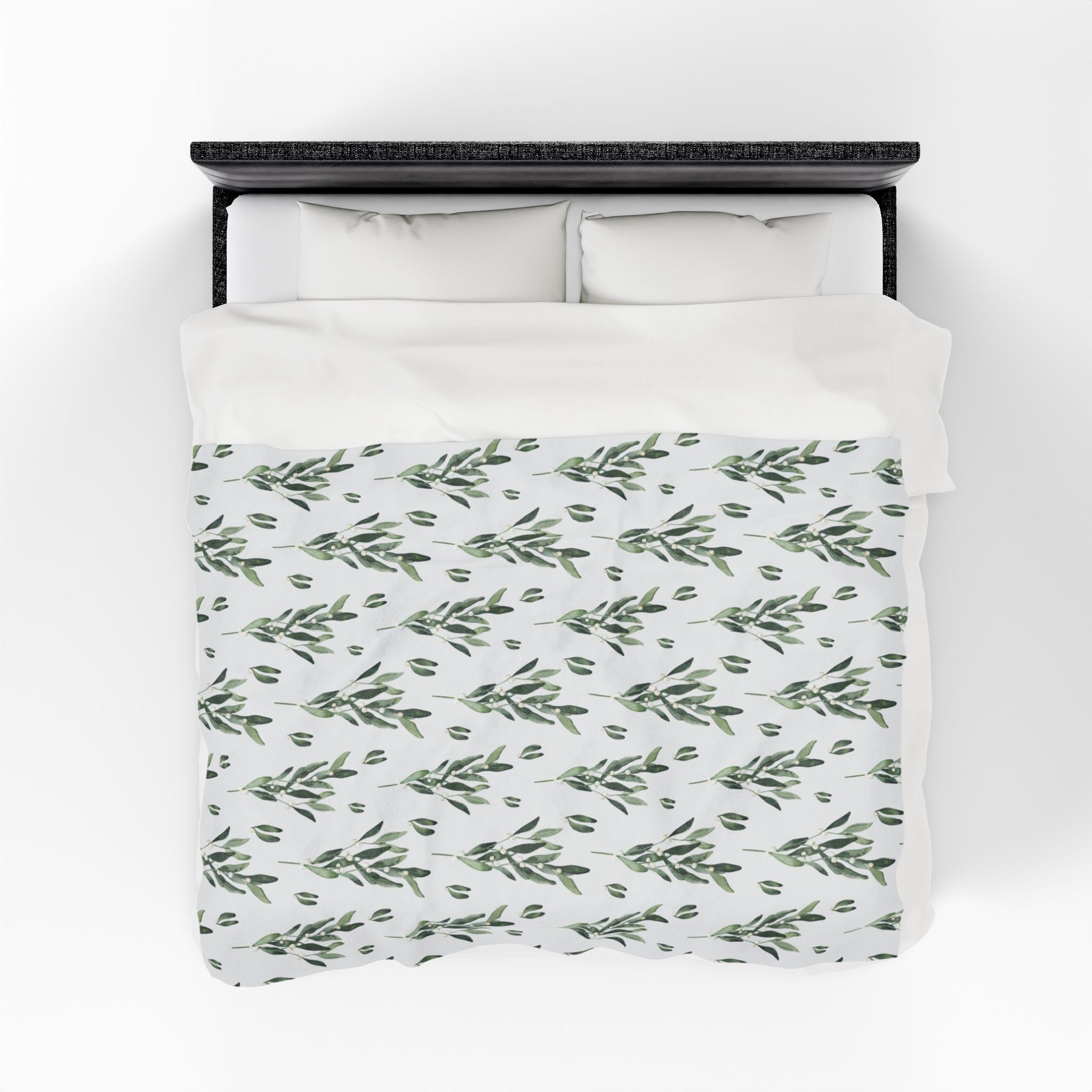 Leafy Green Oversized Throw Blanket By Little Grace co.