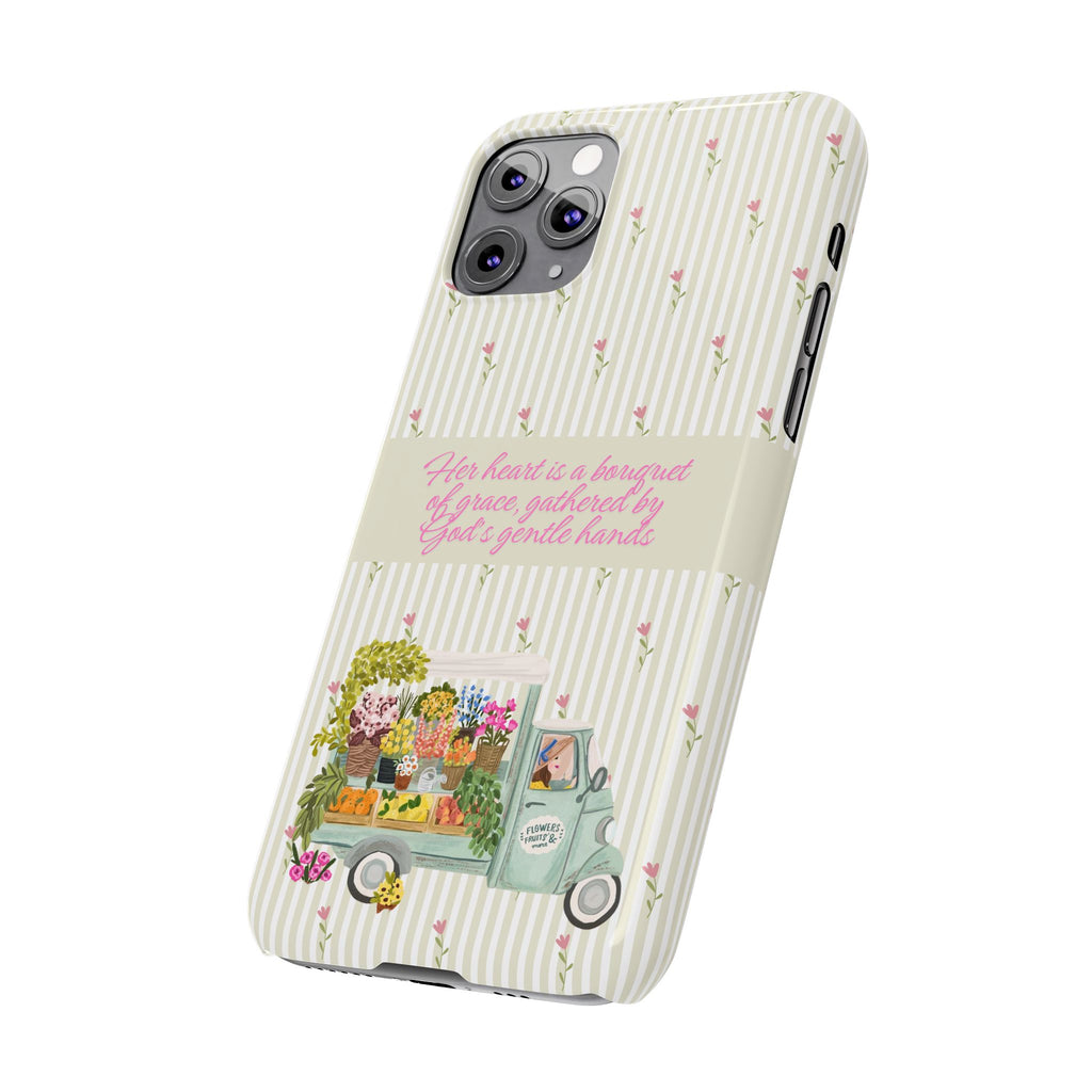 Her Heart Is A Bouquet Of Grace iPhone Case
