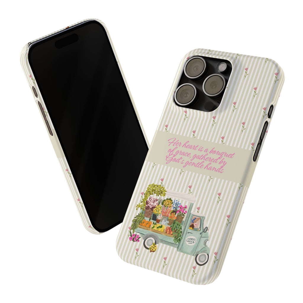 Her Heart Is A Bouquet Of Grace iPhone Case