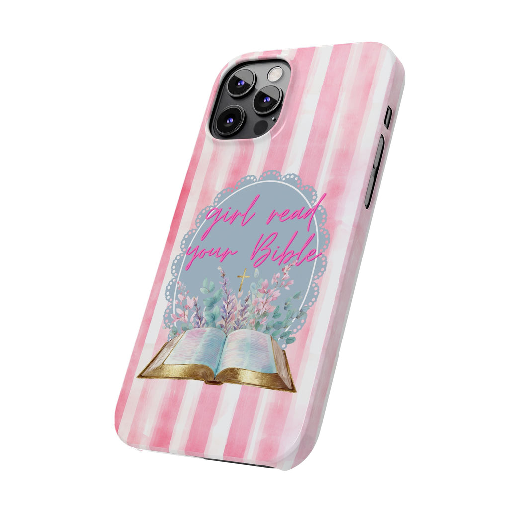 Girl Read Your Bible iPhone Case