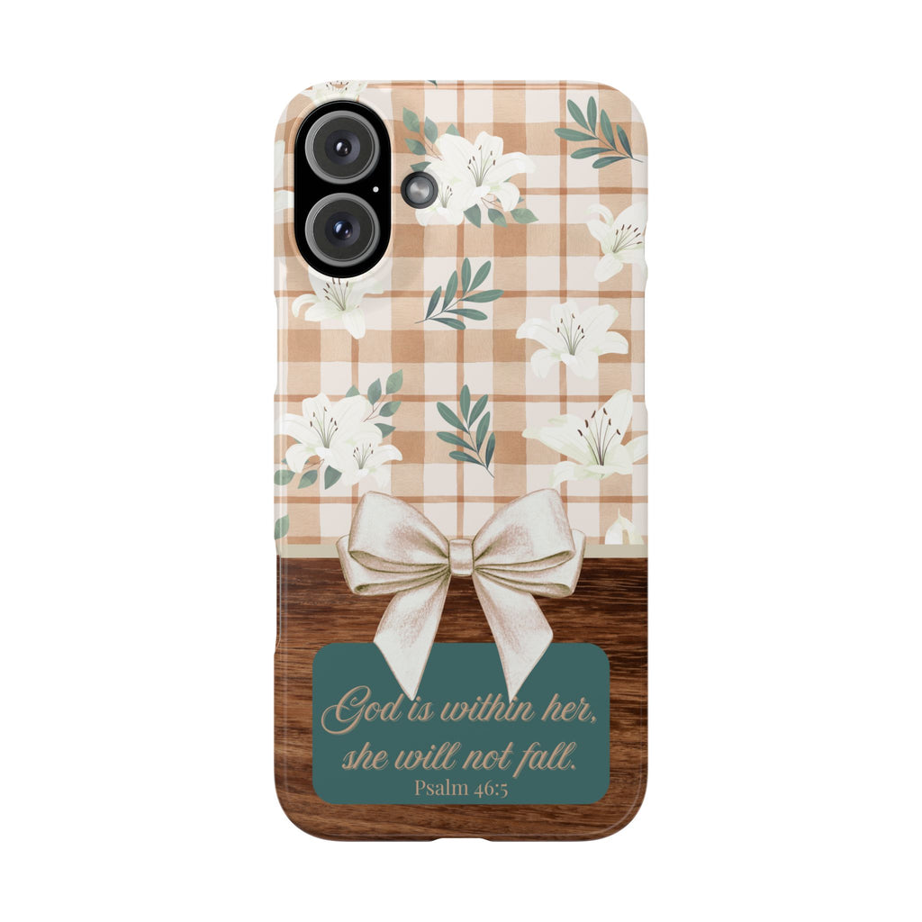 God Is Within Her She Will Not Fall iPhone Case