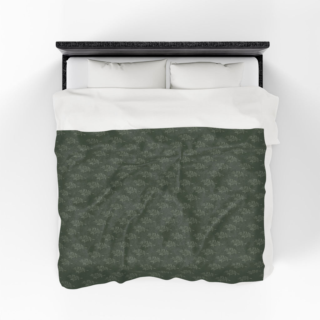 Spruce Leaf Oversized Throw Blanket By Little Grace co.