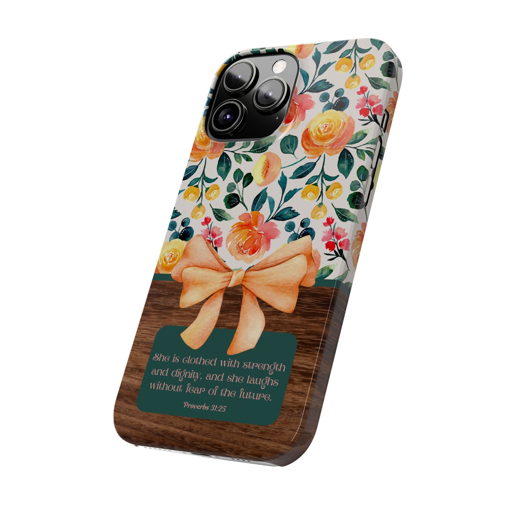 She Is Clothed With Strength & Dignity iPhone Case