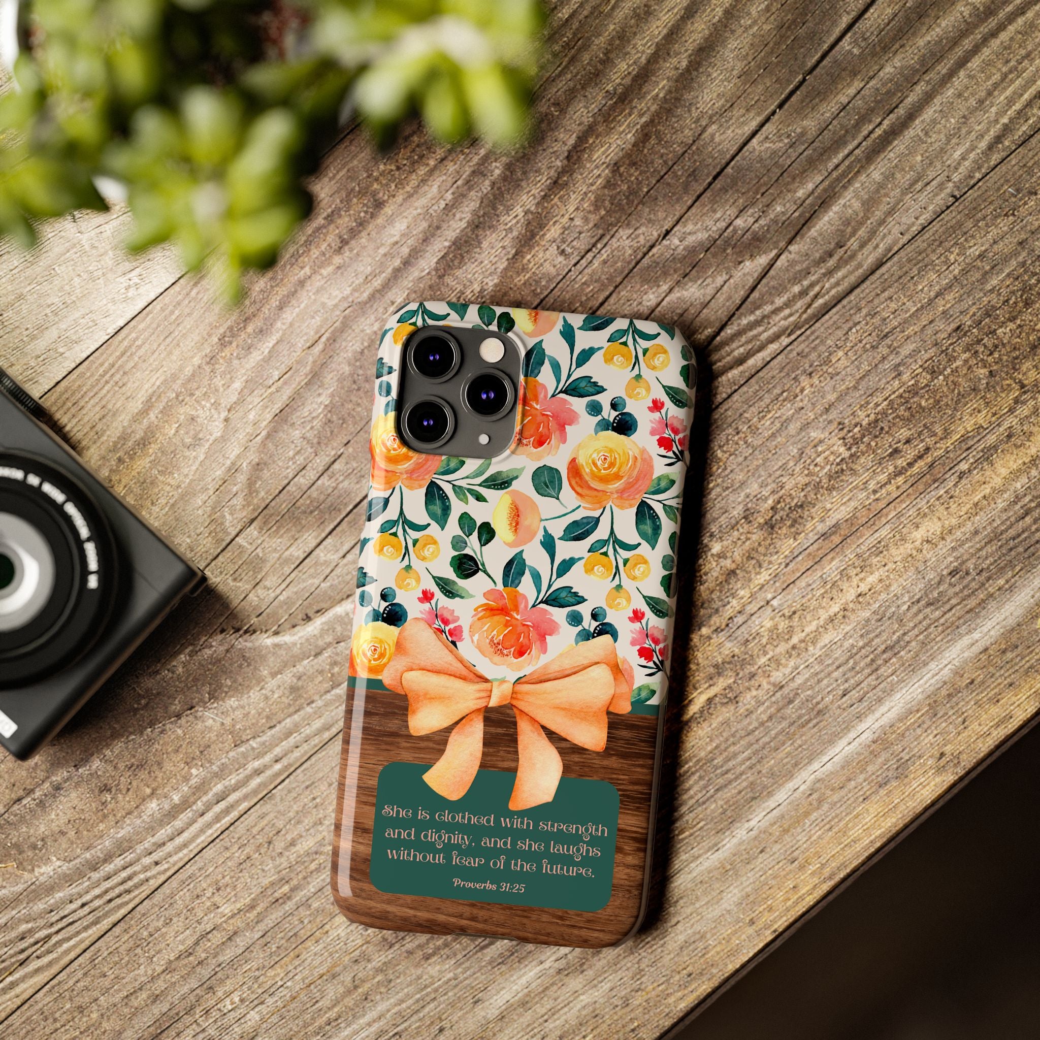 She Is Clothed With Strength & Dignity iPhone Case