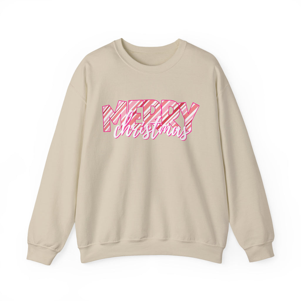 Pink Merry Christmas Cozy Sweatshirt
