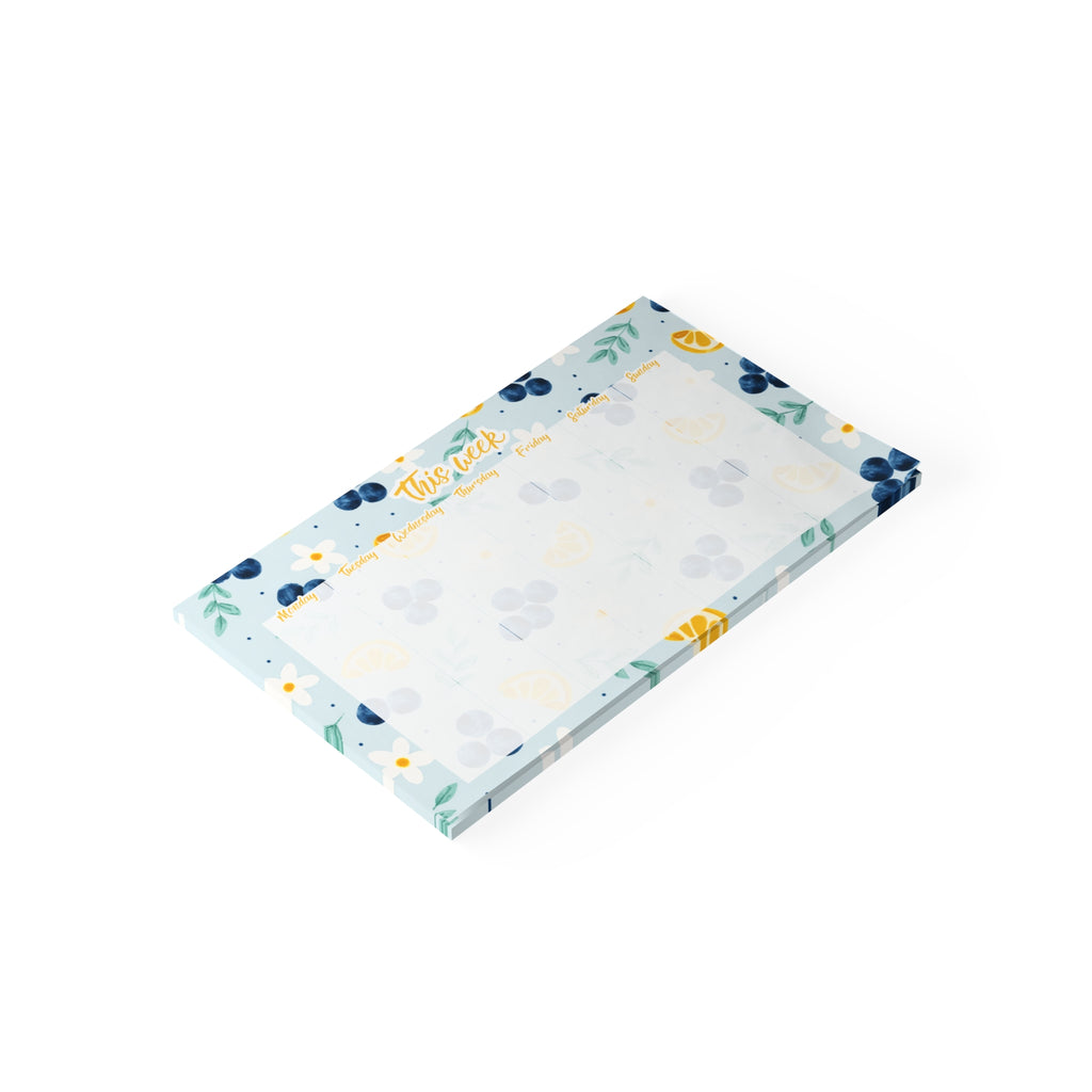 Lemon Blueberry Weekly Planner 10x6 Post-it Note Pad