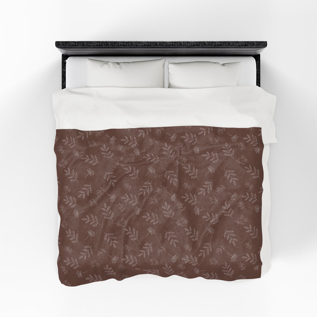 Rust & Leaf Oversized Throw Blanket By Little Grace co.