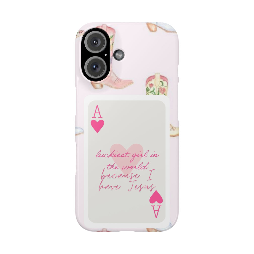 Luckiest Girl In The World iPhone Case