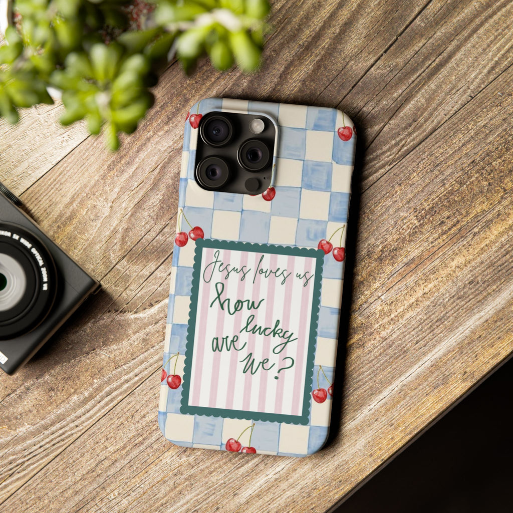 Jesus Loves Us iPhone Case