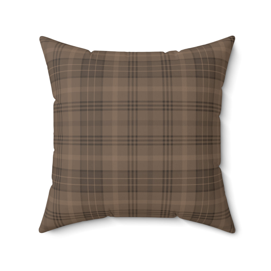 Brown Plaid Pillow