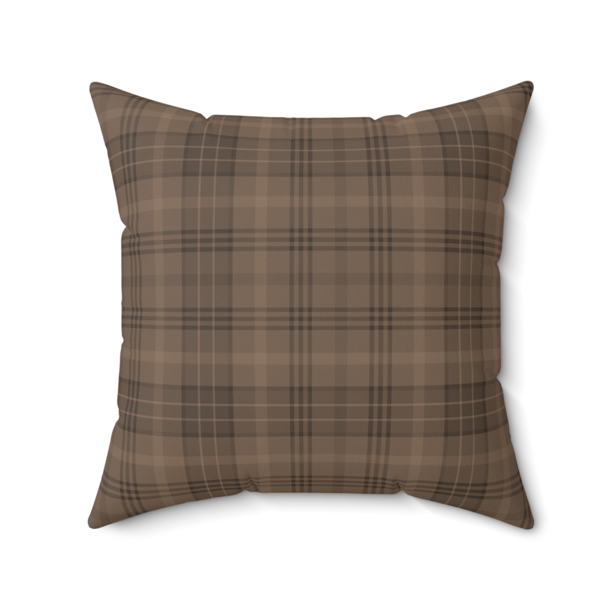 Brown Plaid Pillow