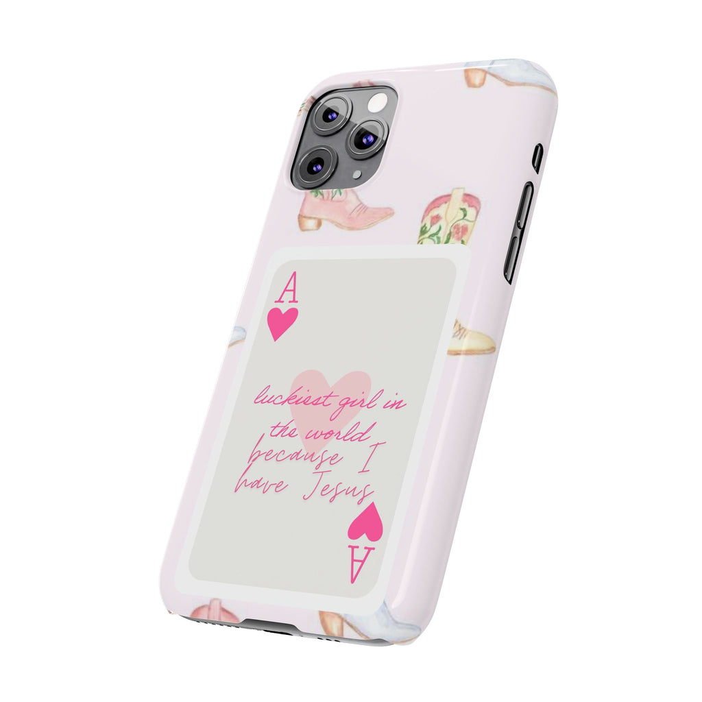 Luckiest Girl In The World iPhone Case