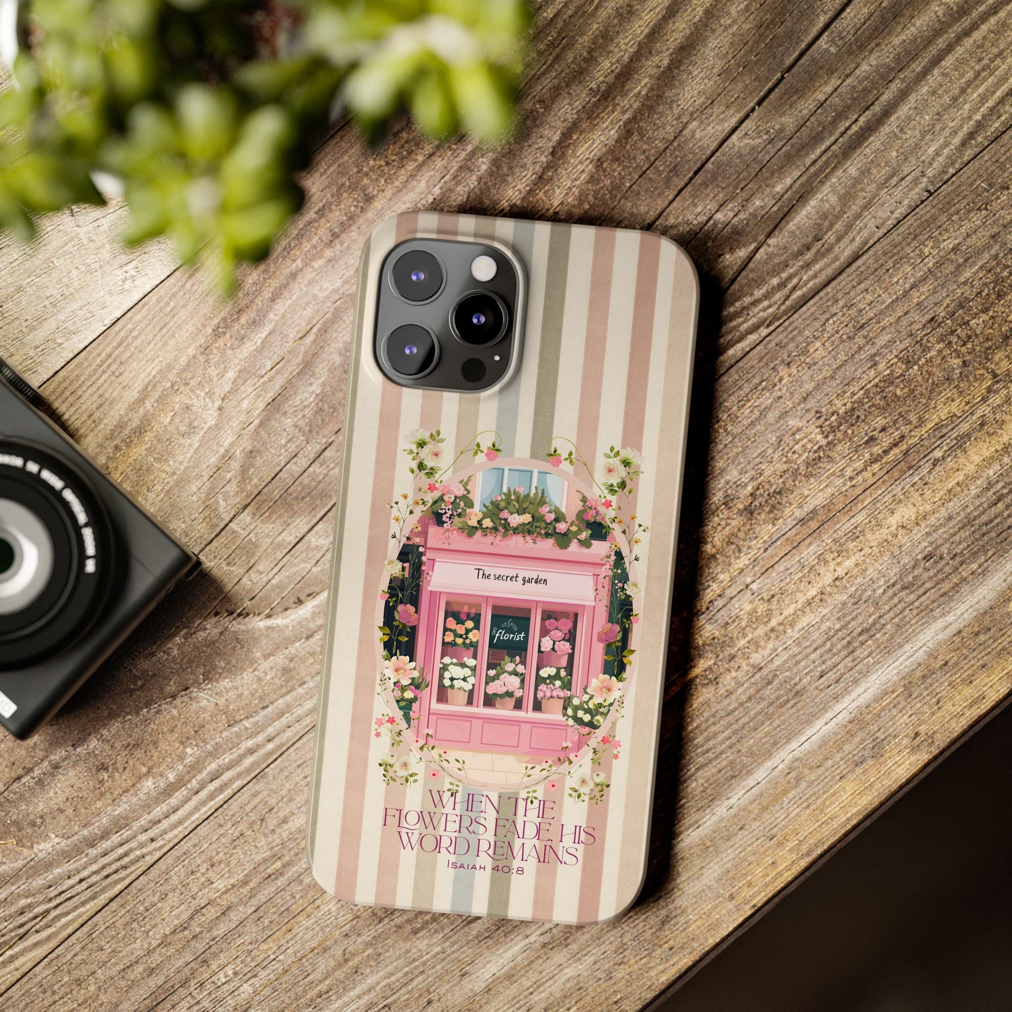 When The Flowers Fade His Word Remains iPhone Case