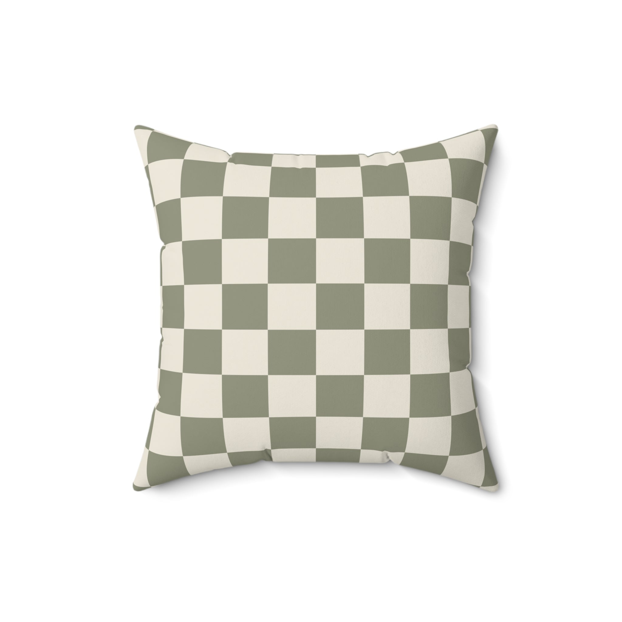 Green Checkered Pillow