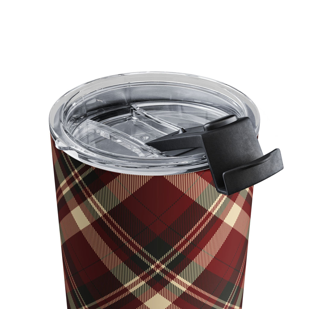 Red Plaid Jesus Is The Reason Mini Tumbler