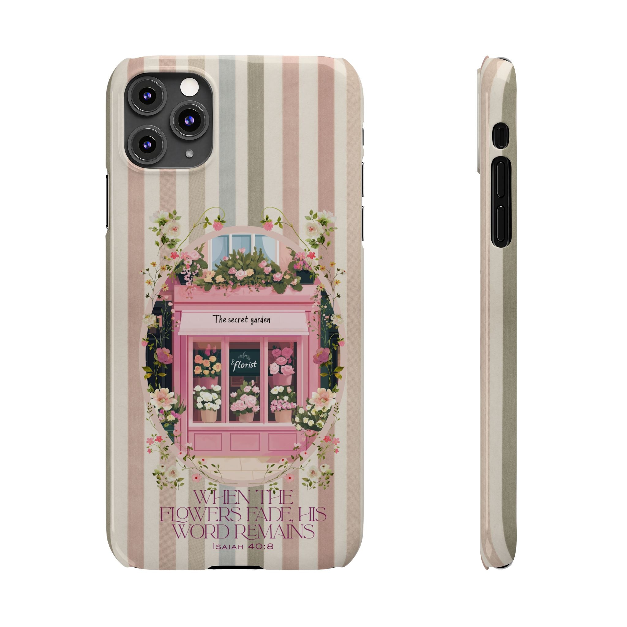 When The Flowers Fade His Word Remains iPhone Case