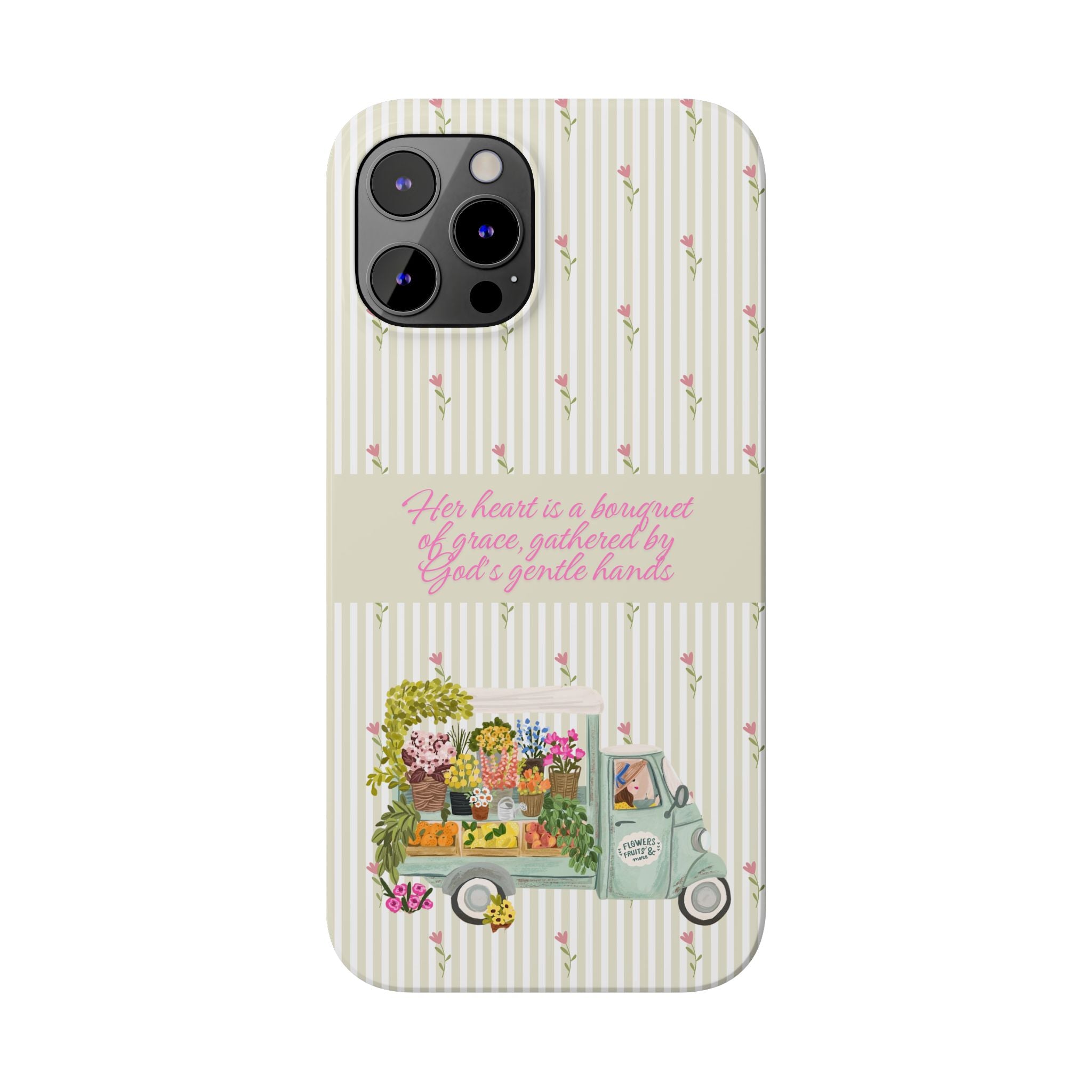 Her Heart Is A Bouquet Of Grace iPhone Case