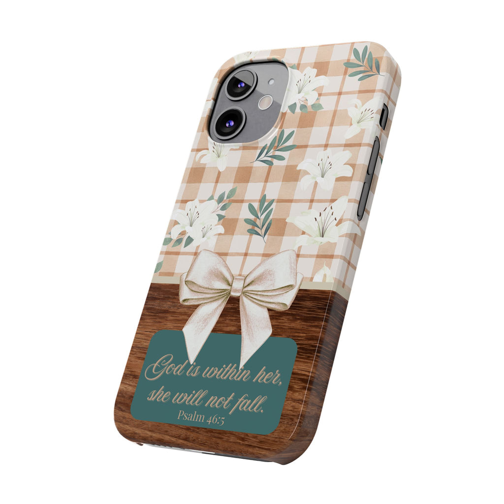 God Is Within Her She Will Not Fall iPhone Case