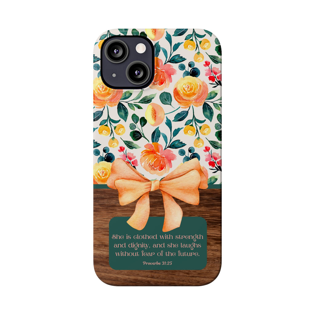 She Is Clothed With Strength & Dignity iPhone Case