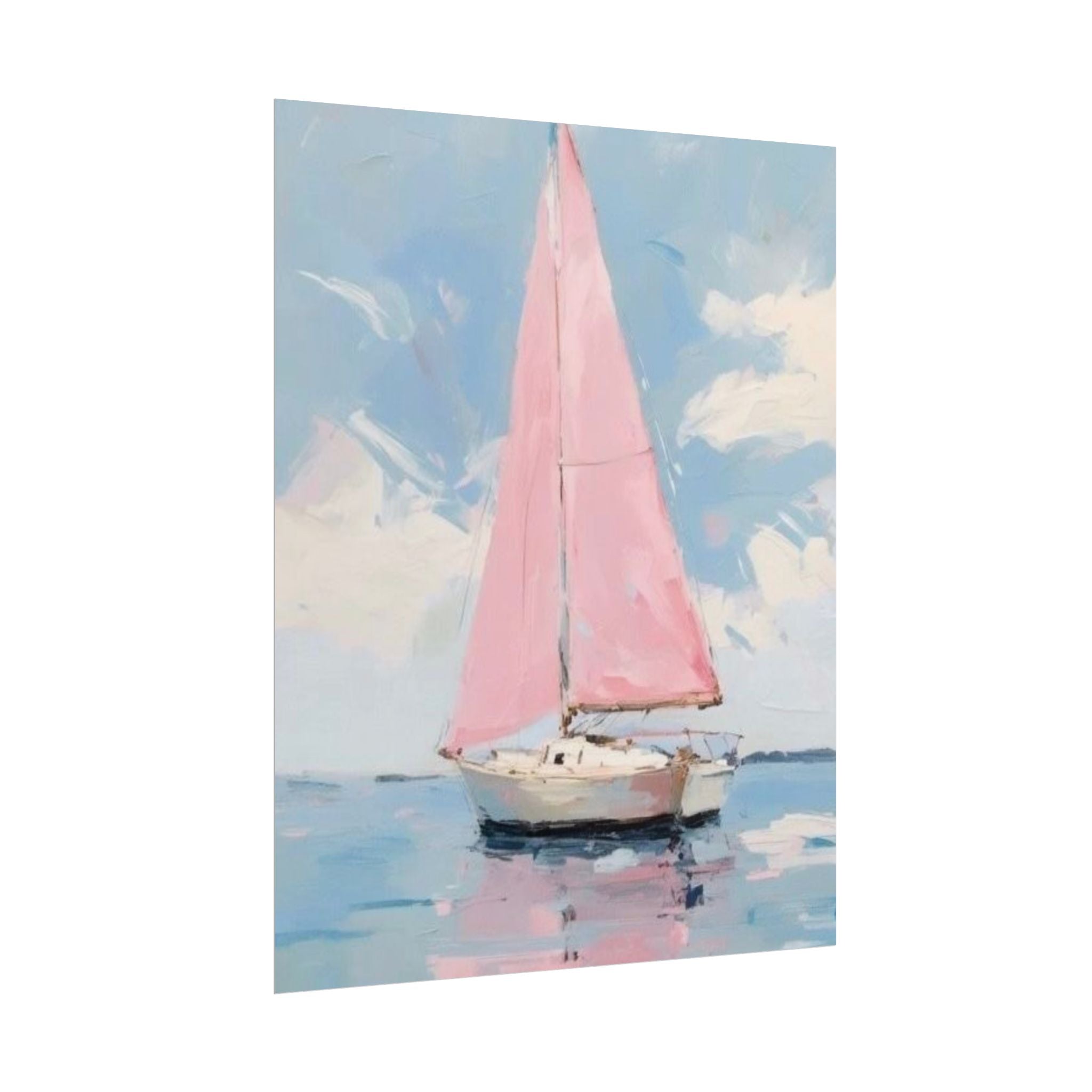 Pink Sailboat Unframed Poster