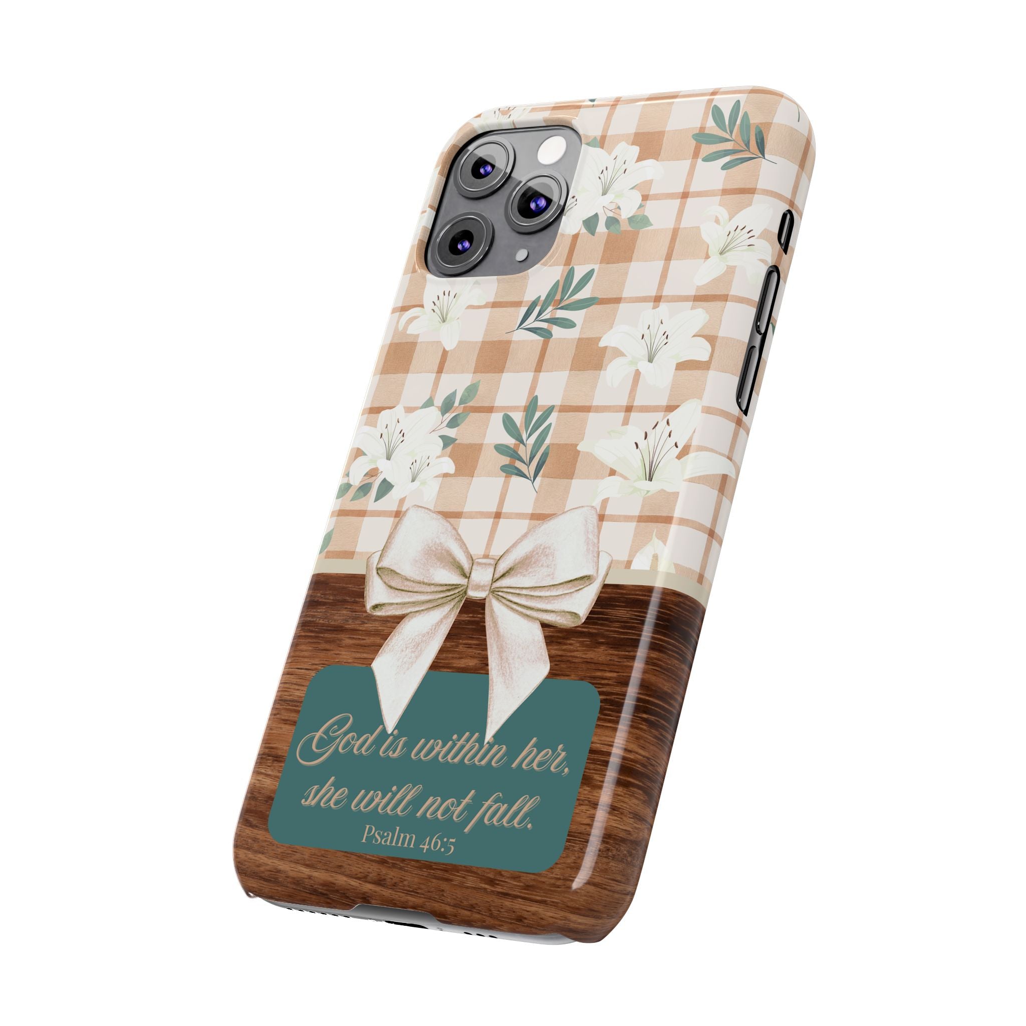 God Is Within Her She Will Not Fall iPhone Case