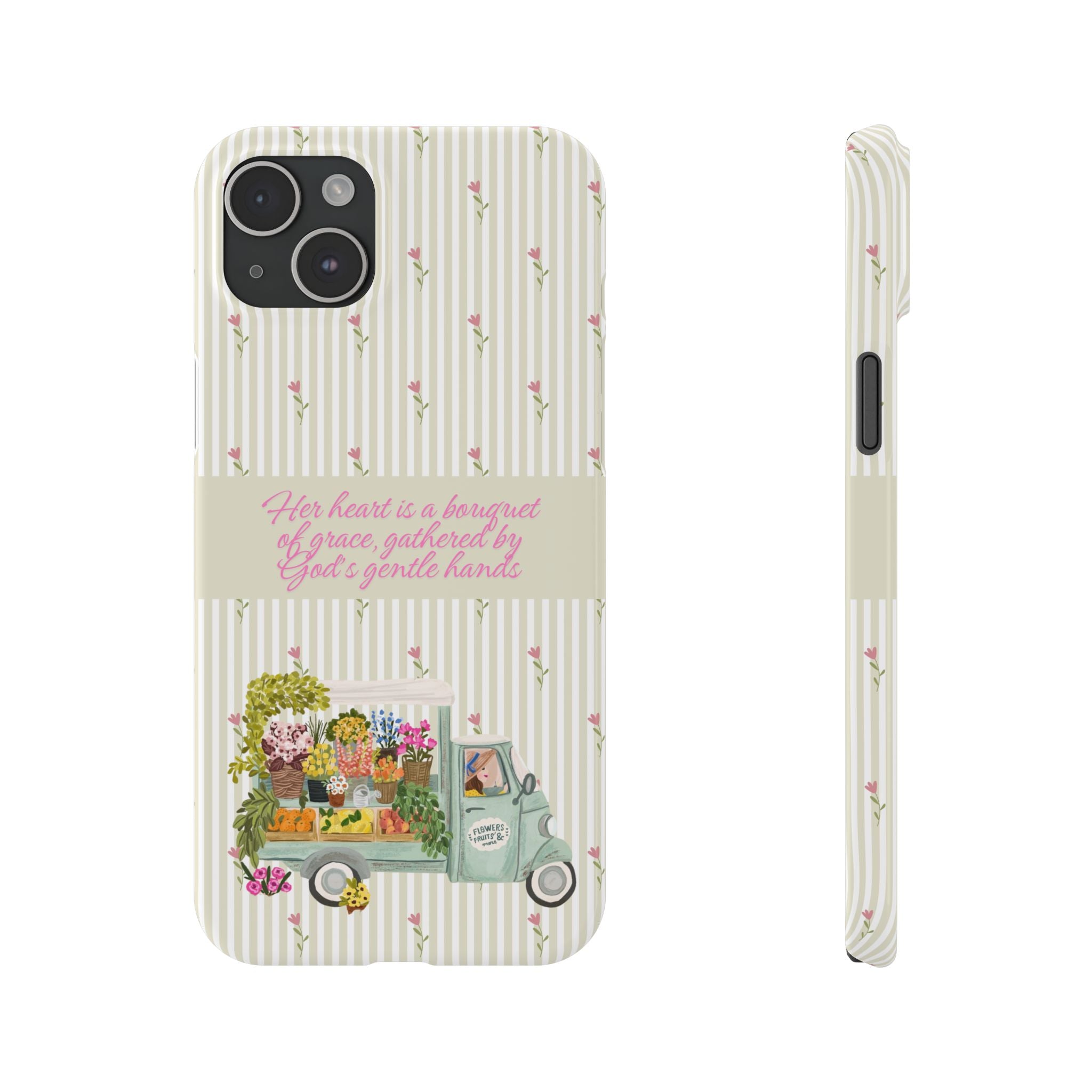 Her Heart Is A Bouquet Of Grace iPhone Case
