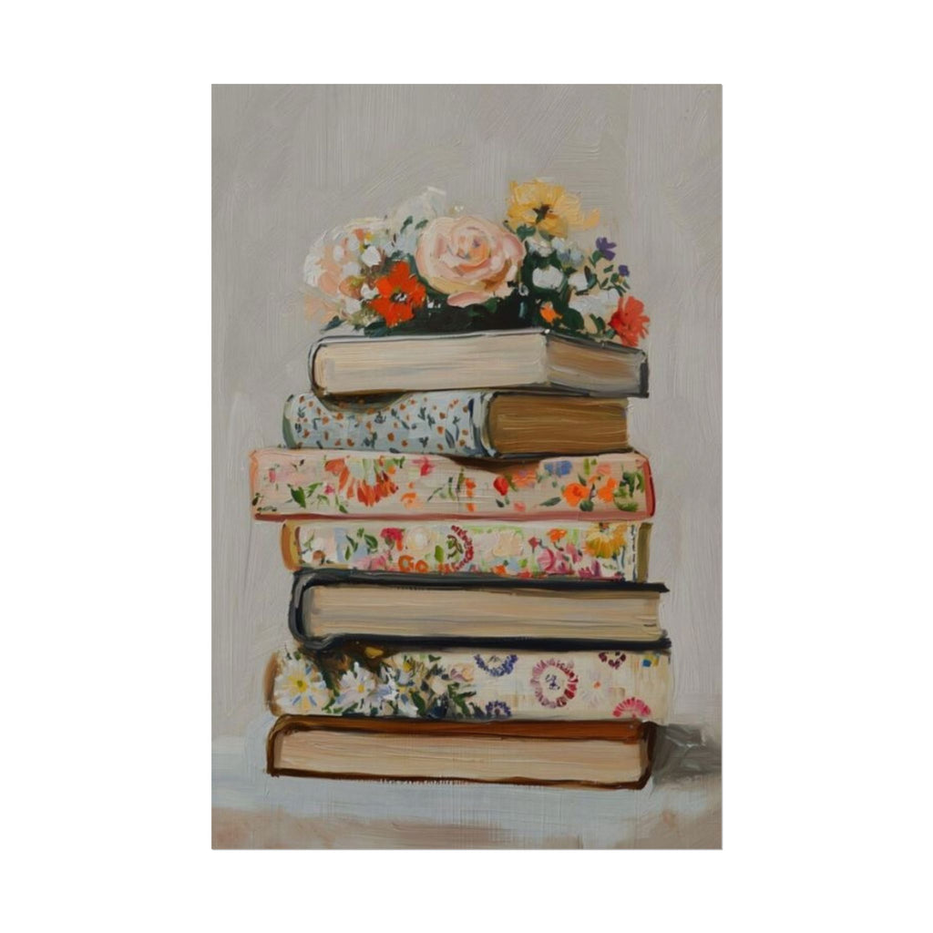 Floral Books Unframed Poster