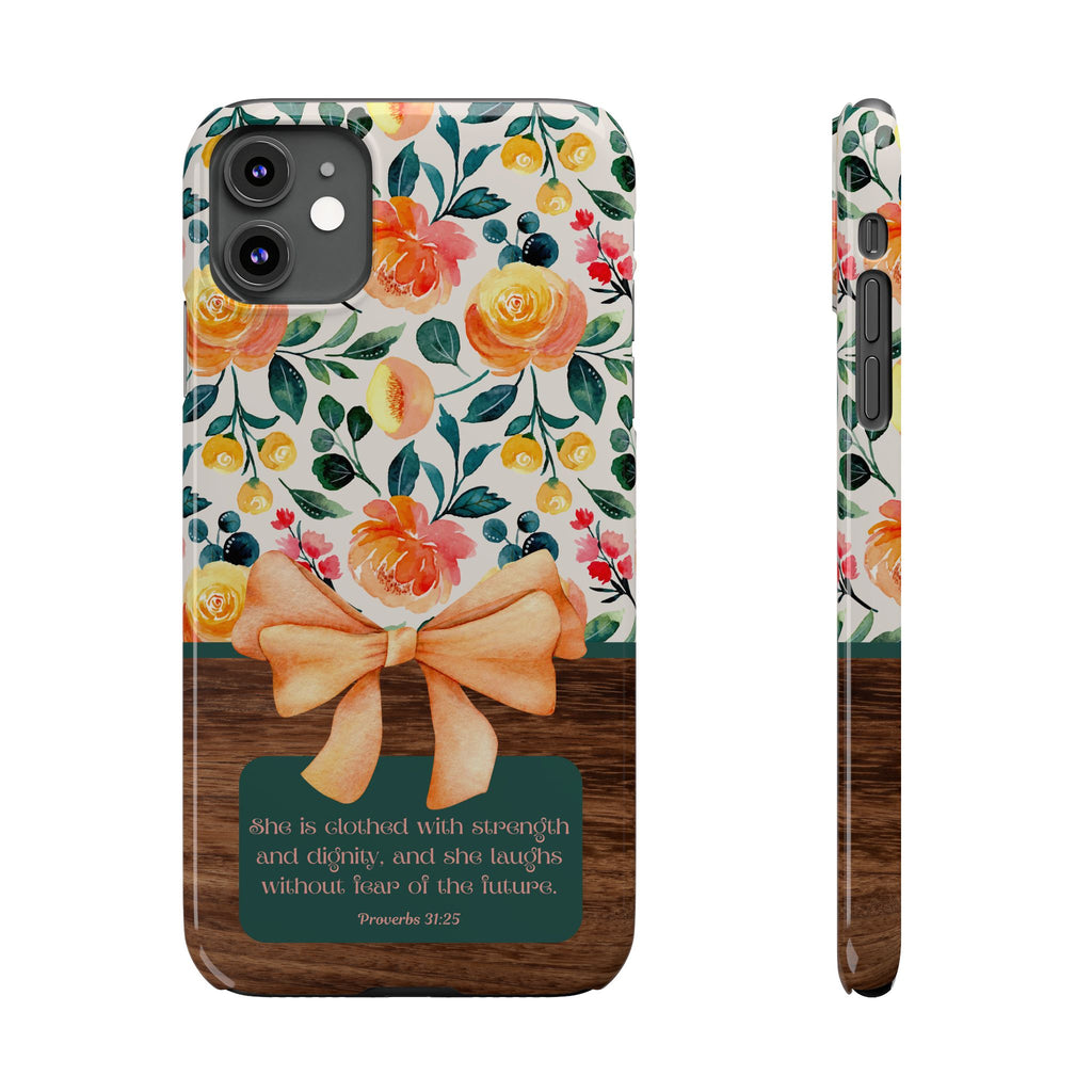 She Is Clothed With Strength & Dignity iPhone Case
