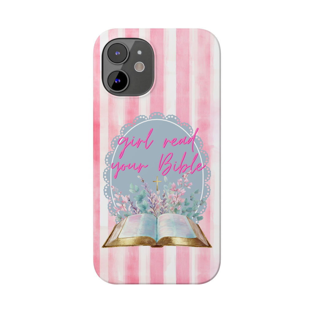 Girl Read Your Bible iPhone Case