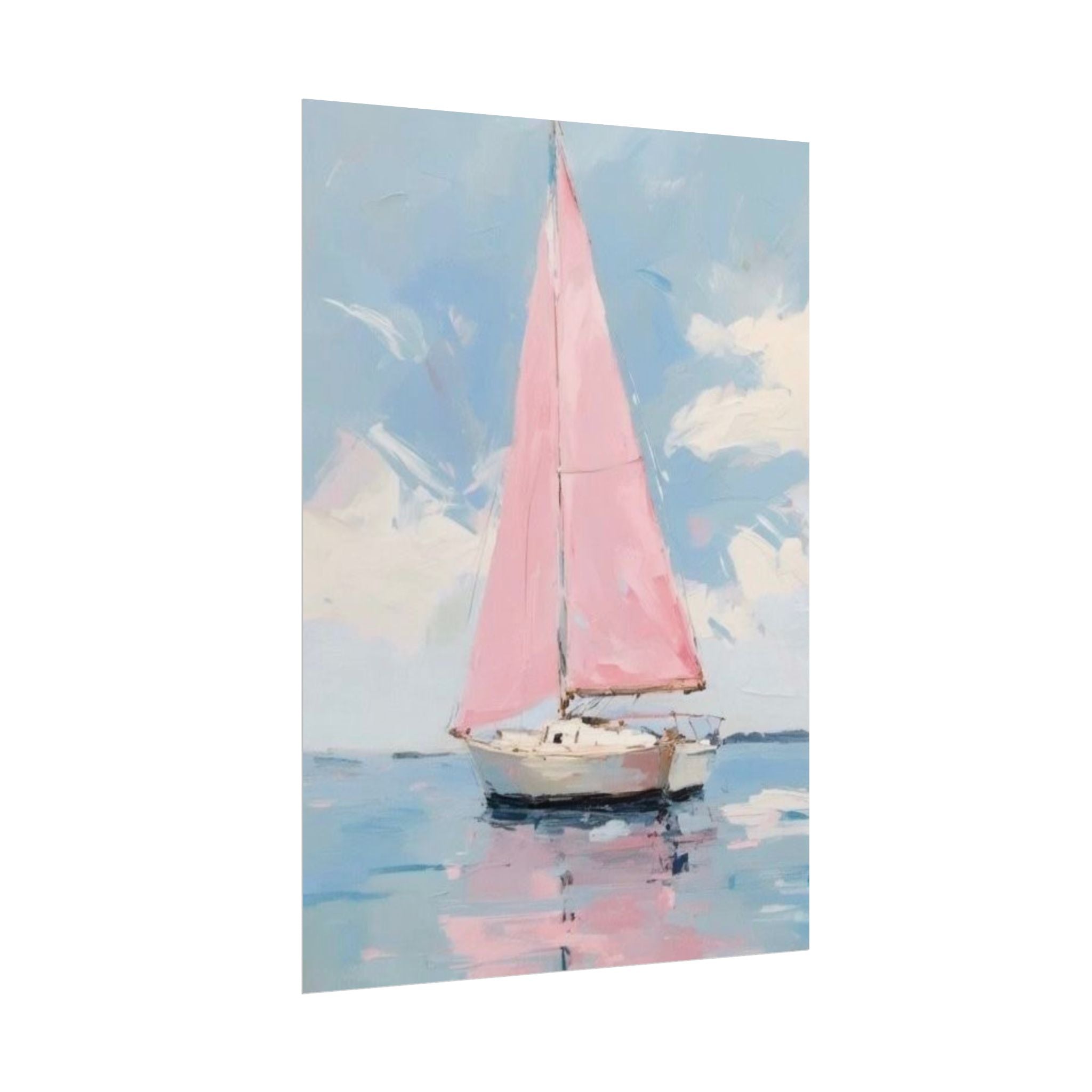 Pink Sailboat Unframed Poster