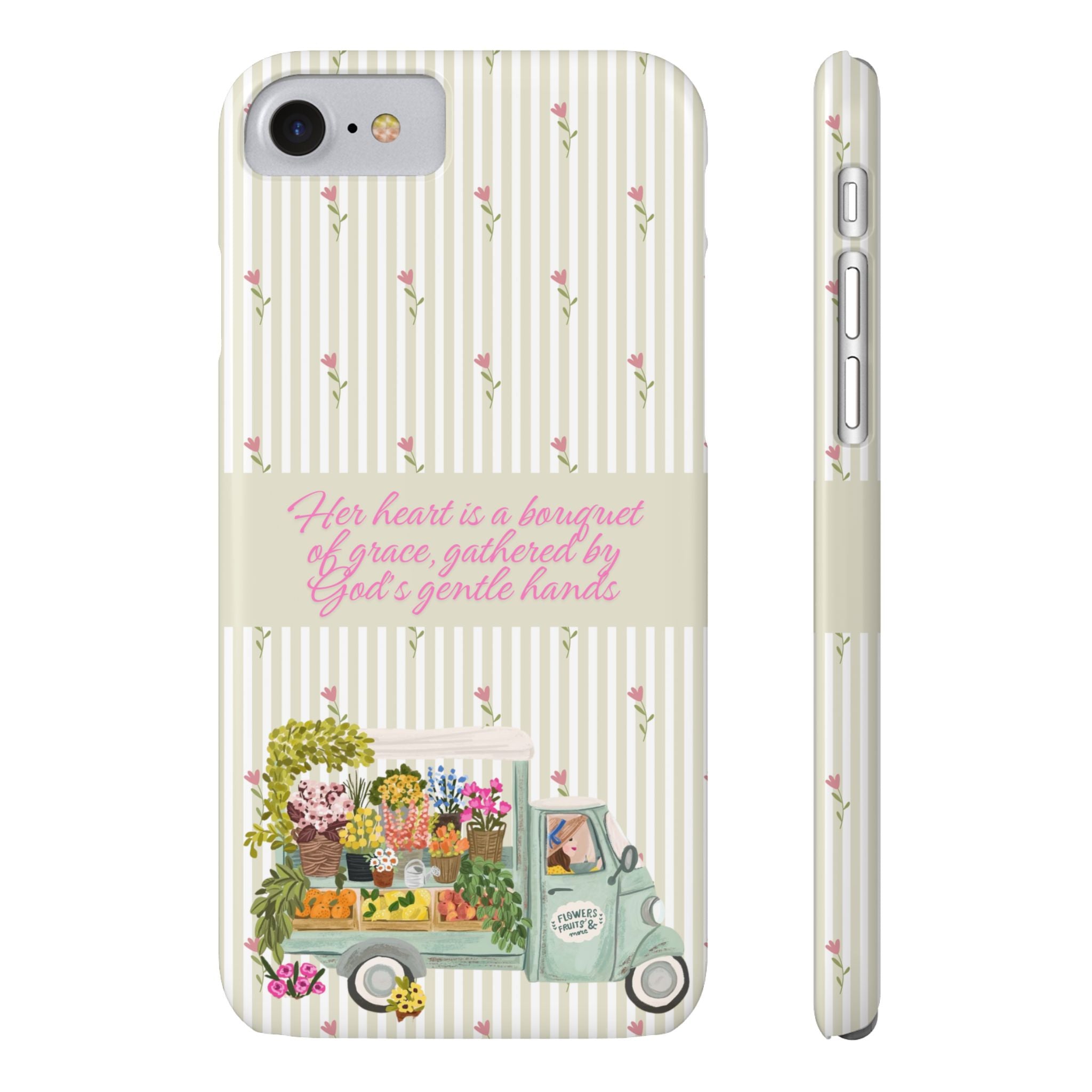 Her Heart Is A Bouquet Of Grace iPhone Case