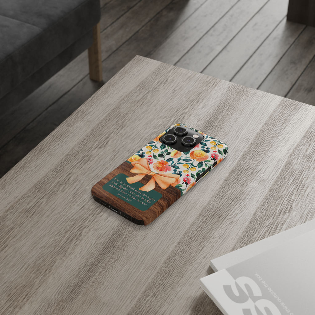 She Is Clothed With Strength & Dignity iPhone Case