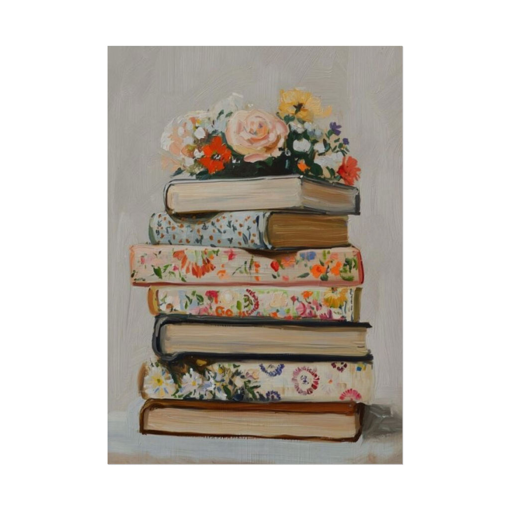 Floral Books Unframed Poster