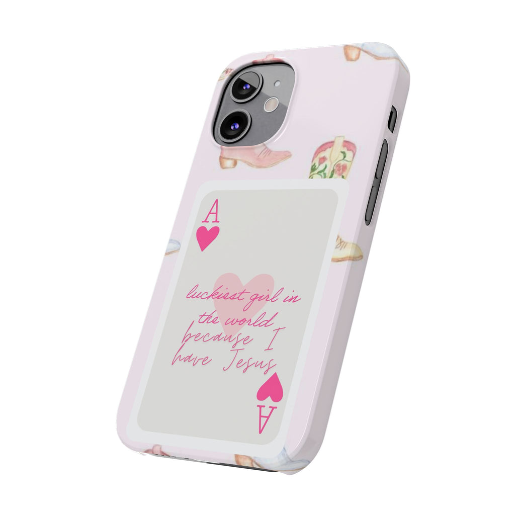 Luckiest Girl In The World iPhone Case
