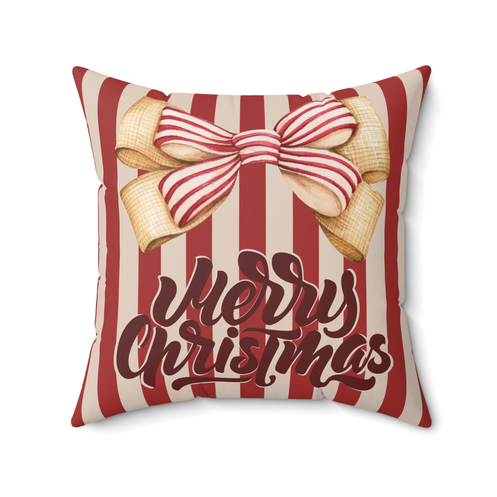Merry Christmas Bow Pillow