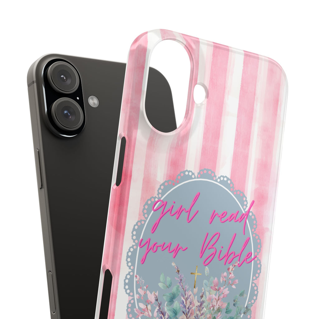 Girl Read Your Bible iPhone Case