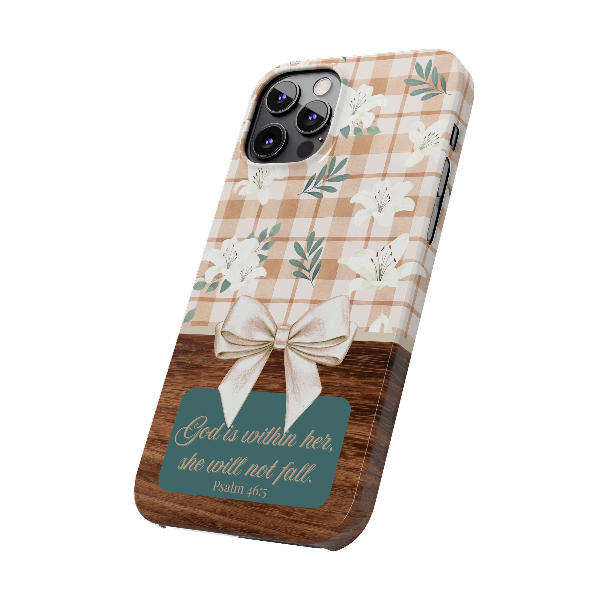 God Is Within Her She Will Not Fall iPhone Case