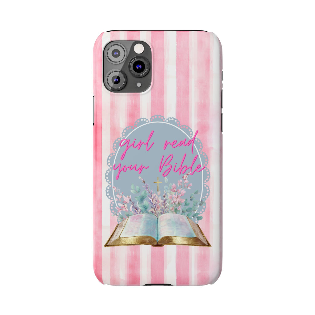 Girl Read Your Bible iPhone Case