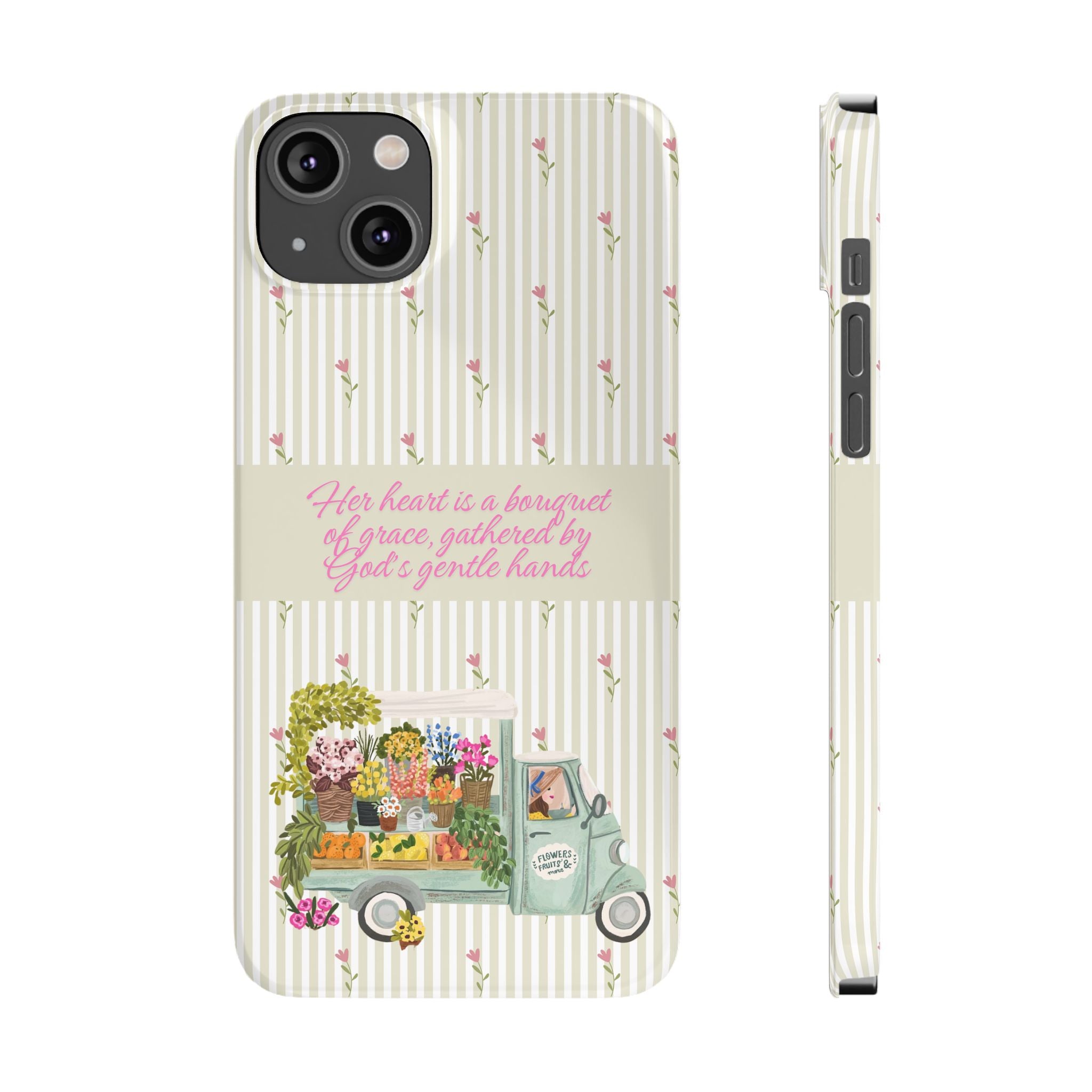 Her Heart Is A Bouquet Of Grace iPhone Case