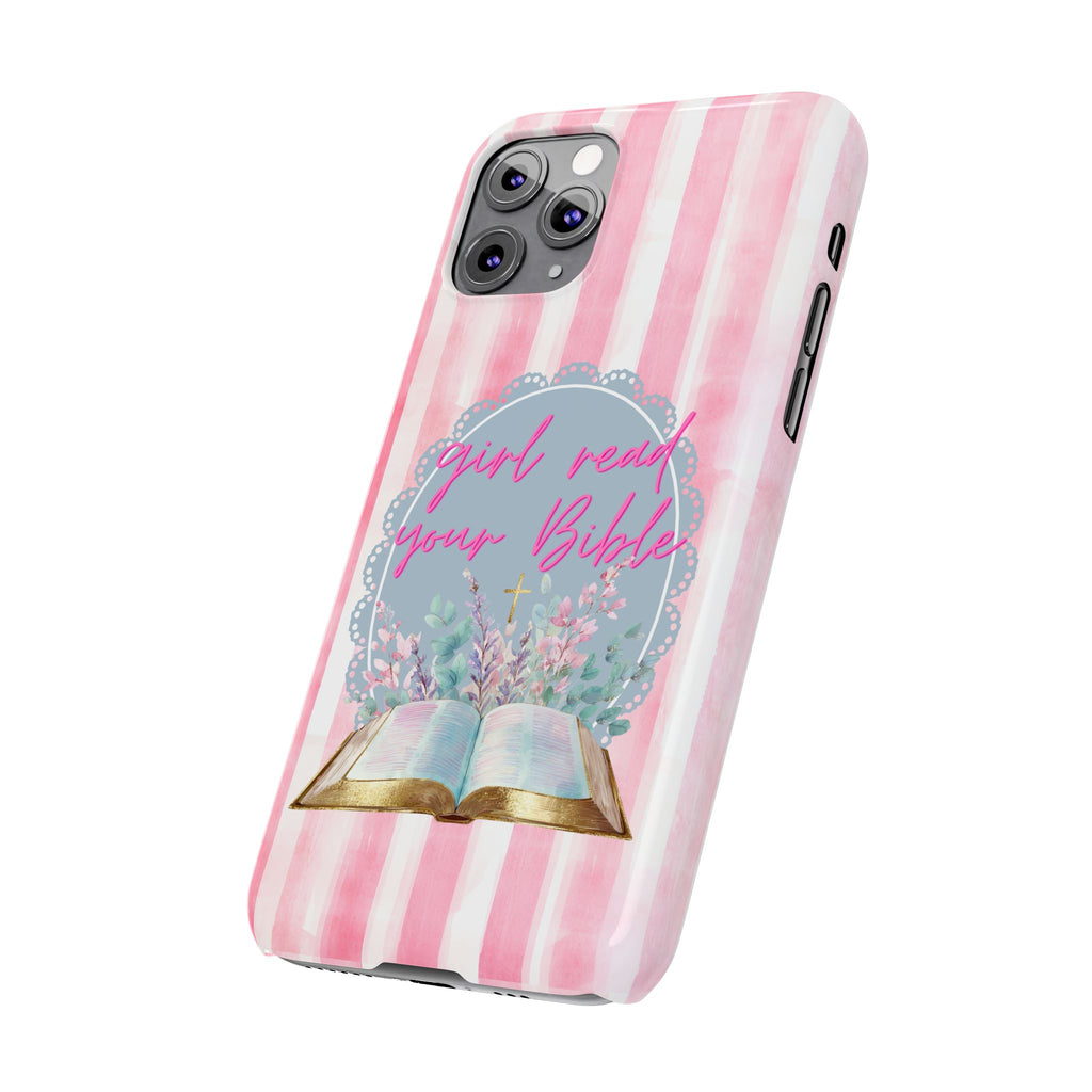 Girl Read Your Bible iPhone Case